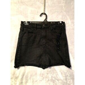 Vervet By Flying Monkey Denim High Waist Skinny Mini Skirt‎ Womens Size 26 Black